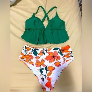 CUPSHE high waisted swim bikini